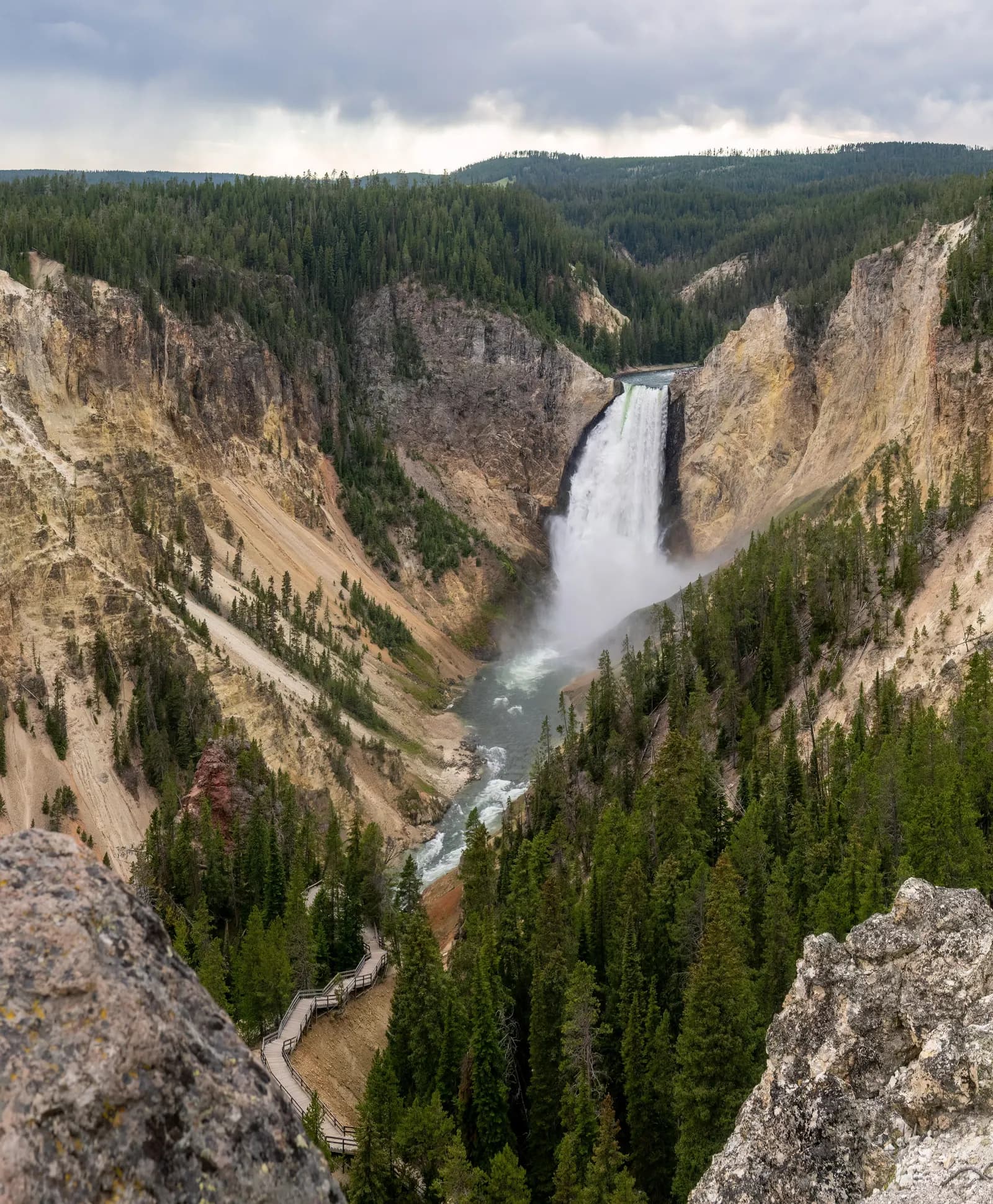 The Lower Falls in the Grand Canyon of the Yellowstone
